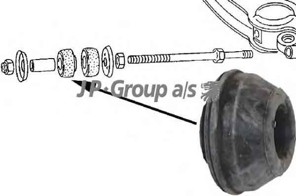 1140201200 JP Group bloco silencioso dianteiro do braço oscilante inferior