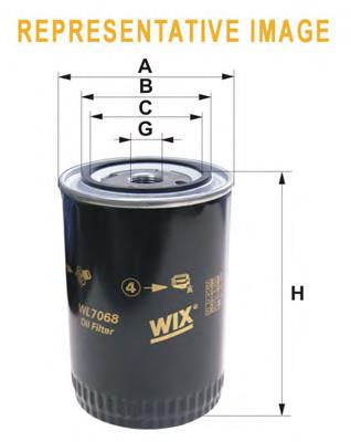 WL7216 WIX filtro de óleo