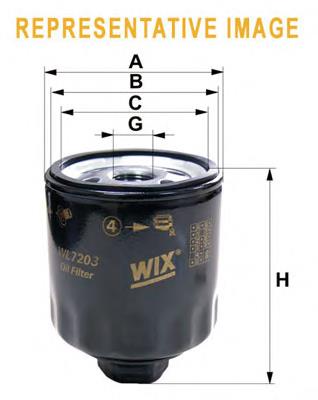 WL7414 WIX filtro de óleo