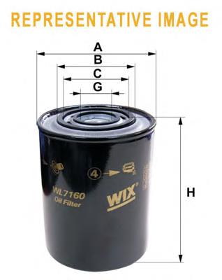 WL7160 WIX масляный фильтр