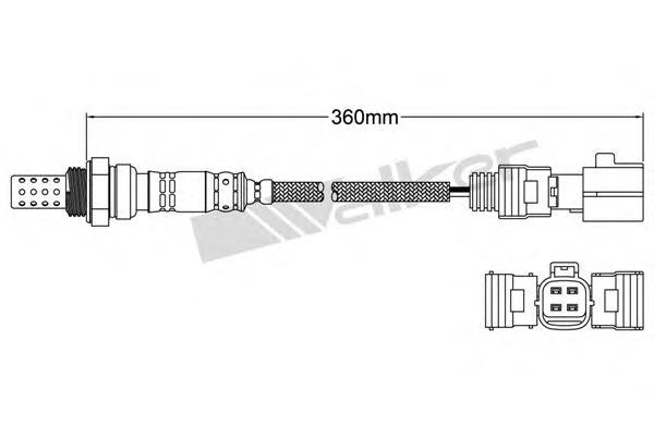 25024420 Walker sonda lambda, sensor de oxigênio depois de catalisador