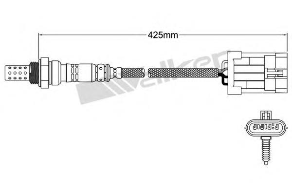 25024490 Walker sonda lambda, sensor de oxigênio