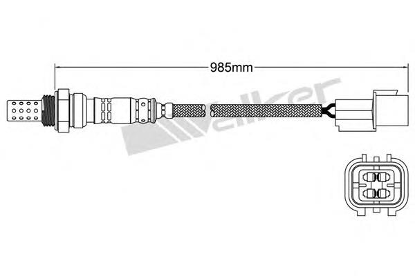 25024026 Walker sonda lambda, sensor esquerdo de oxigênio depois de catalisador