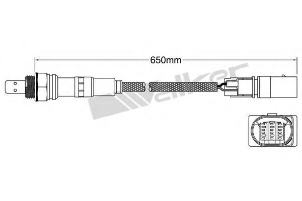 25025017 Walker sonda lambda, sensor de oxigênio até o catalisador