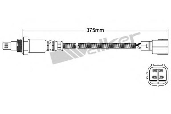 25054059 Walker sonda lambda, sensor esquerdo de oxigênio até o catalisador