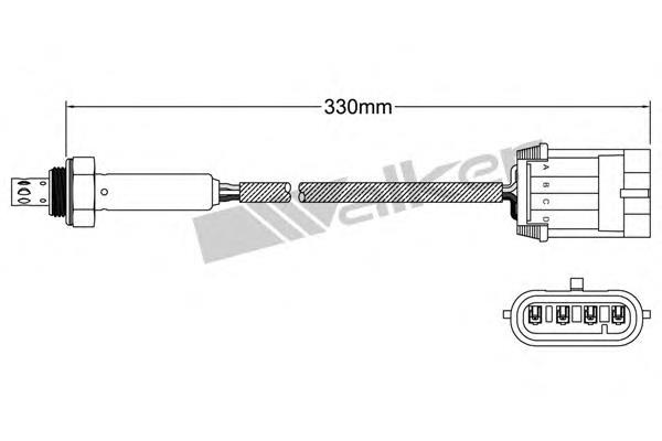 25024807 Walker sonda lambda, sensor de oxigênio