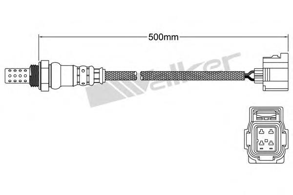 25024686 Walker sonda lambda, sensor esquerdo de oxigênio depois de catalisador