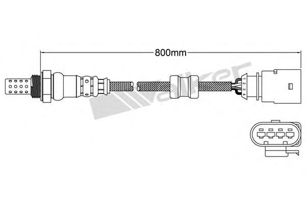 25024672 Walker sonda lambda, sensor de oxigênio depois de catalisador