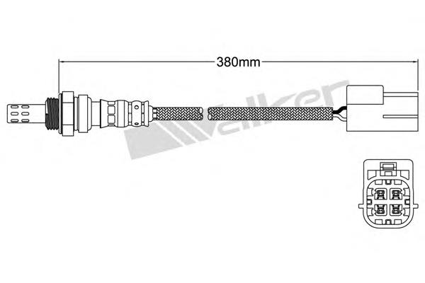 25024448 Walker sonda lambda, sensor de oxigênio depois de catalisador