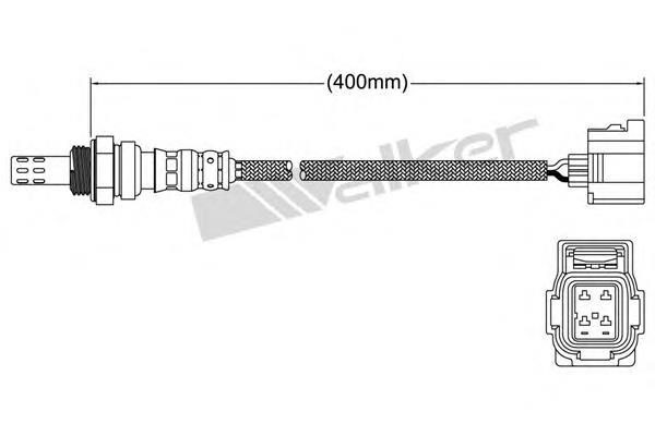 250-24253 Walker sonda lambda, sensor de oxigênio até o catalisador