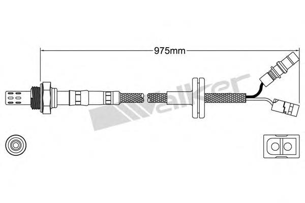 25023163 Walker sonda lambda, sensor de oxigênio até o catalisador