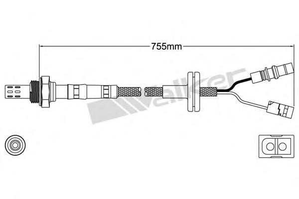 25023073 Walker sonda lambda, sensor de oxigênio até o catalisador