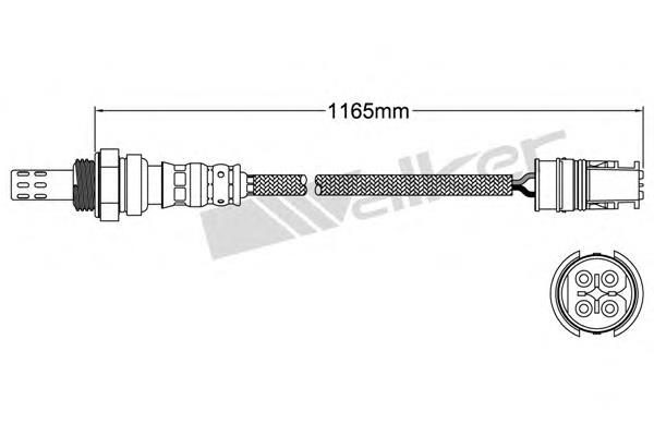 25024198 Walker sonda lambda, sensor de oxigênio até o catalisador