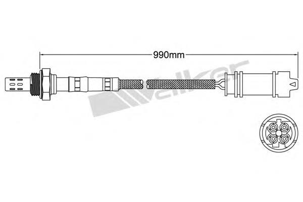 25024392 Walker sonda lambda, sensor de oxigênio depois de catalisador