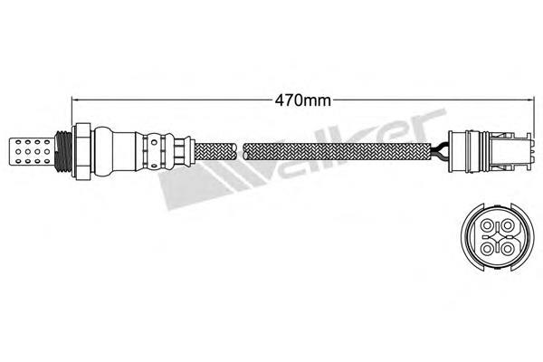 25024469 Walker sonda lambda, sensor esquerdo de oxigênio depois de catalisador