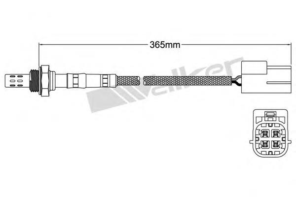 25024437 Walker sonda lambda, sensor de oxigênio até o catalisador