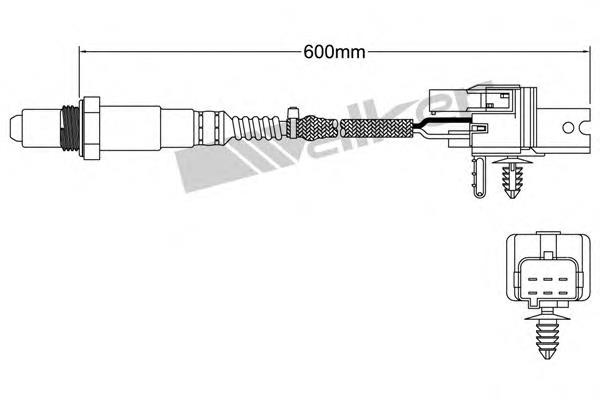 25025005 Walker sonda lambda, sensor de oxigênio