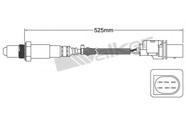 25025049 Walker sonda lambda, sensor de oxigênio até o catalisador