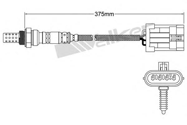 25024012 Walker sonda lambda, sensor de oxigênio até o catalisador