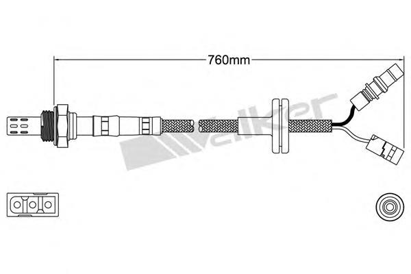 25024034 Walker sonda lambda, sensor de oxigênio até o catalisador