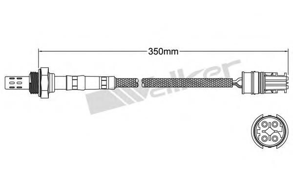 25024611 Walker sonda lambda, sensor de oxigênio depois de catalisador