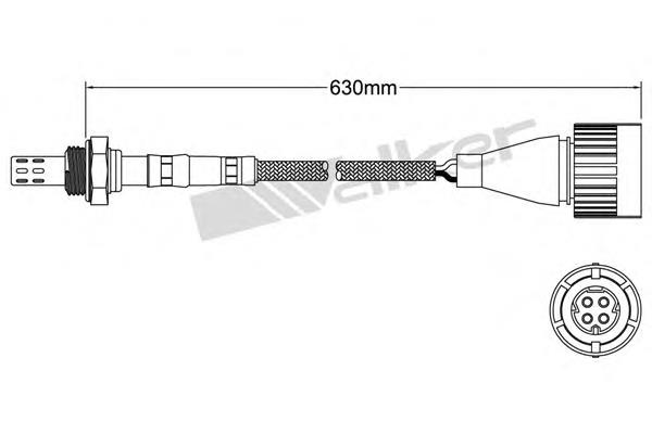 25024024 Walker sonda lambda, sensor de oxigênio