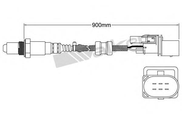 25025003 Walker sonda lambda, sensor de oxigênio até o catalisador