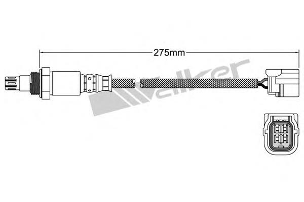 25054041 Walker sonda lambda, sensor de oxigênio até o catalisador