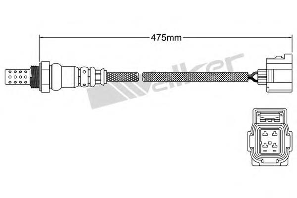 25024675 Walker sonda lambda, sensor de oxigênio depois de catalisador