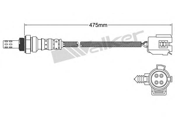 25024943 Walker sonda lambda, sensor de oxigênio