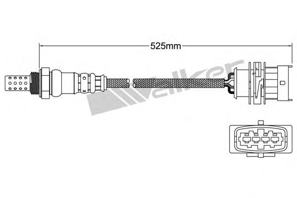 25024847 Walker sonda lambda, sensor de oxigênio