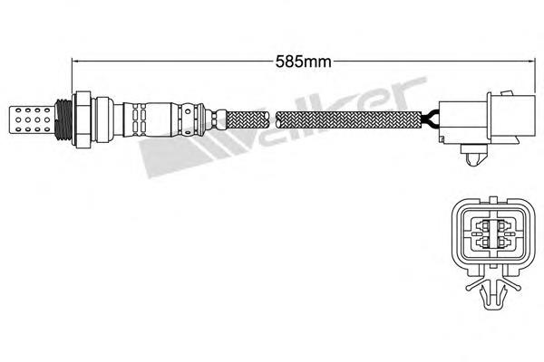 25024239 Walker sonda lambda, sensor de oxigênio depois de catalisador