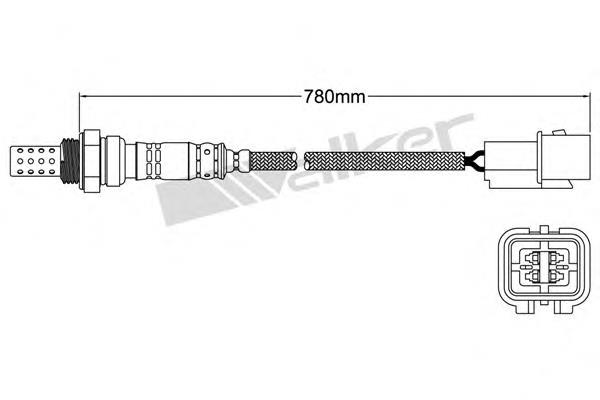 25024242 Walker sonda lambda, sensor esquerdo de oxigênio até o catalisador