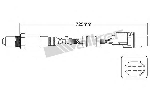 25025035 Walker sonda lambda, sensor de oxigênio até o catalisador