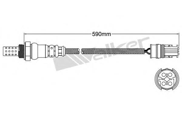 25024463 Walker sonda lambda, sensor direito de oxigênio depois de catalisador