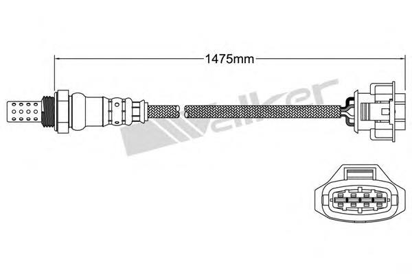 Sonda lambda, sensor de oxigênio depois de catalisador 93186278 Peugeot/Citroen