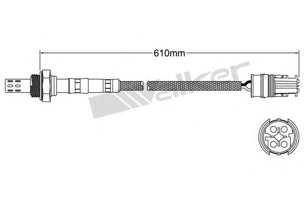 25024419 Walker sonda lambda, sensor direito de oxigênio depois de catalisador