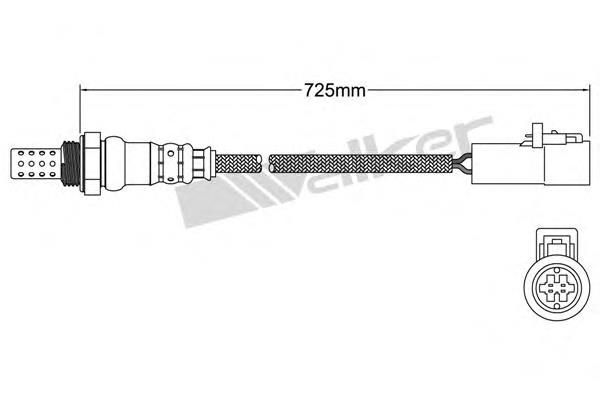 25024976 Walker sonda lambda, sensor de oxigênio depois de catalisador