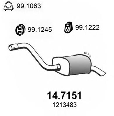 14.7151 Asso silenciador, parte central