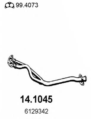 14.1045 Asso tubo de admissão dianteiro (calças do silenciador)