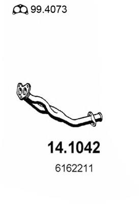 Tubo de admissão dianteiro (calças) do silenciador para Ford Sierra (GBC,GBG)