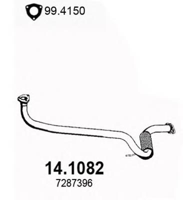 14.1082 Asso tubo de admissão dianteiro (calças do silenciador)