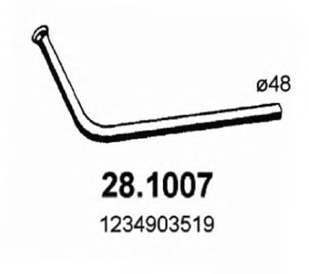 Silenciador, parte dianteira 281007 Asso