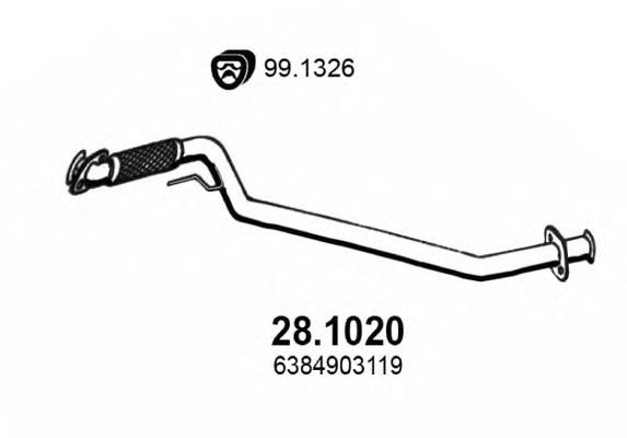 28.1020 Asso tubo de admissão dianteiro (calças do silenciador)