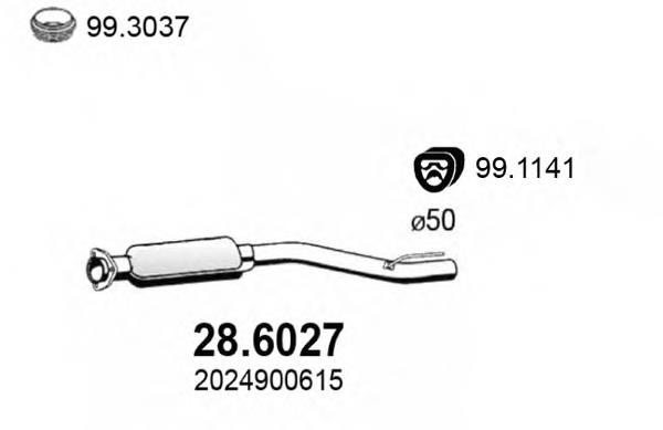 28.6027 Asso silenciador, parte traseira