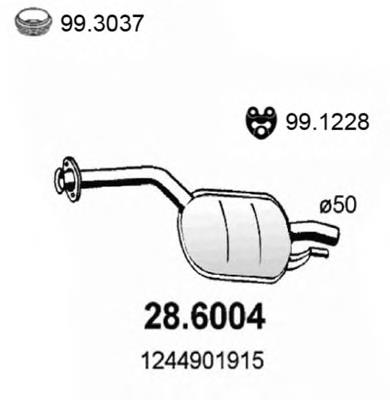 28.6004 Asso silenciador, parte central