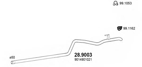 28.9003 Asso silenciador, parte traseira