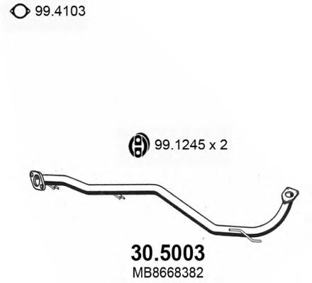 30.5003 Asso coxim pneumático (suspensão de lâminas pneumática do eixo traseiro)