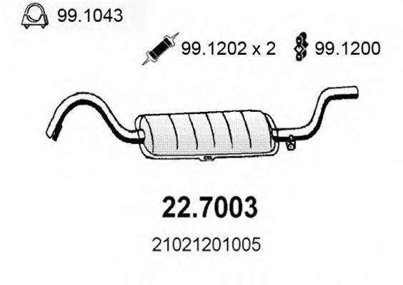 FP 4102 G32 FPS silenciador, parte traseira