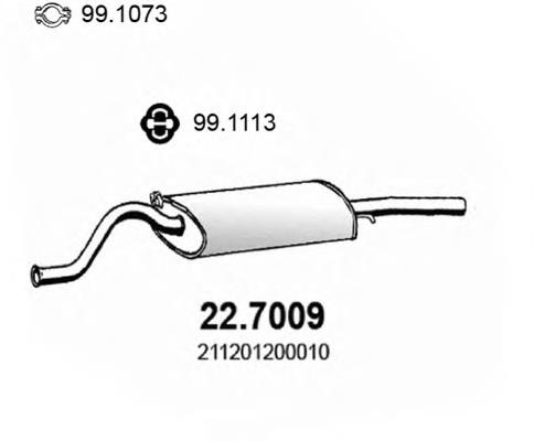 Глушитель, задняя часть 227009 Asso